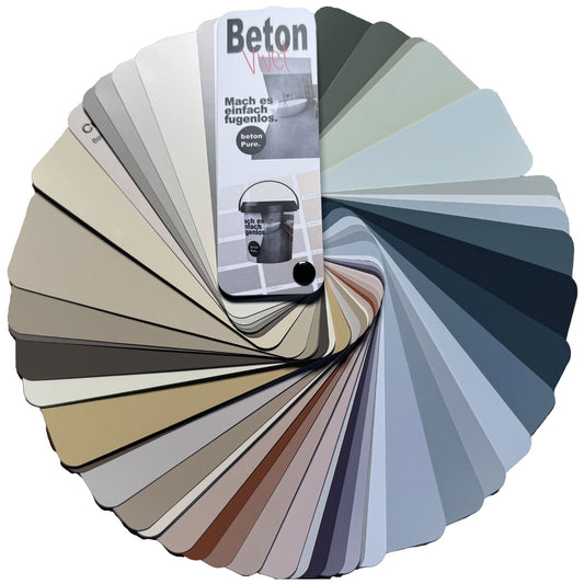 betonPure Mikrozement Farbfächer 80 Farben (Leihfächer)