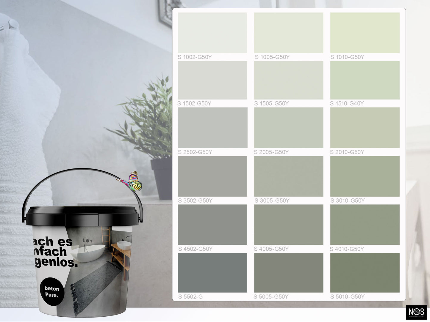 Basis Set - betonPure Mikrozement - NCS Farben - verarbeitungsfertig