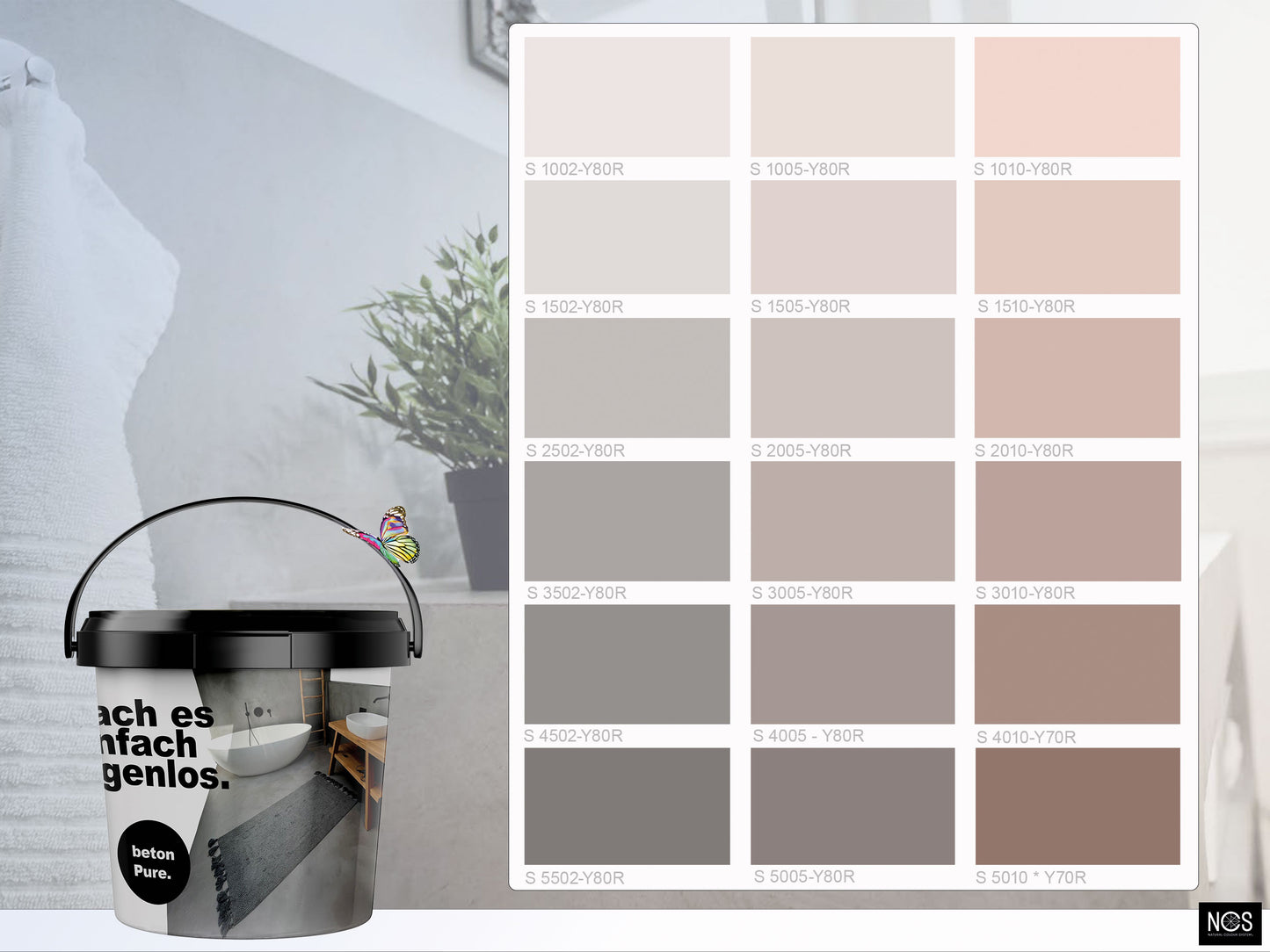 Basis Set - betonPure Mikrozement - NCS Farben - verarbeitungsfertig