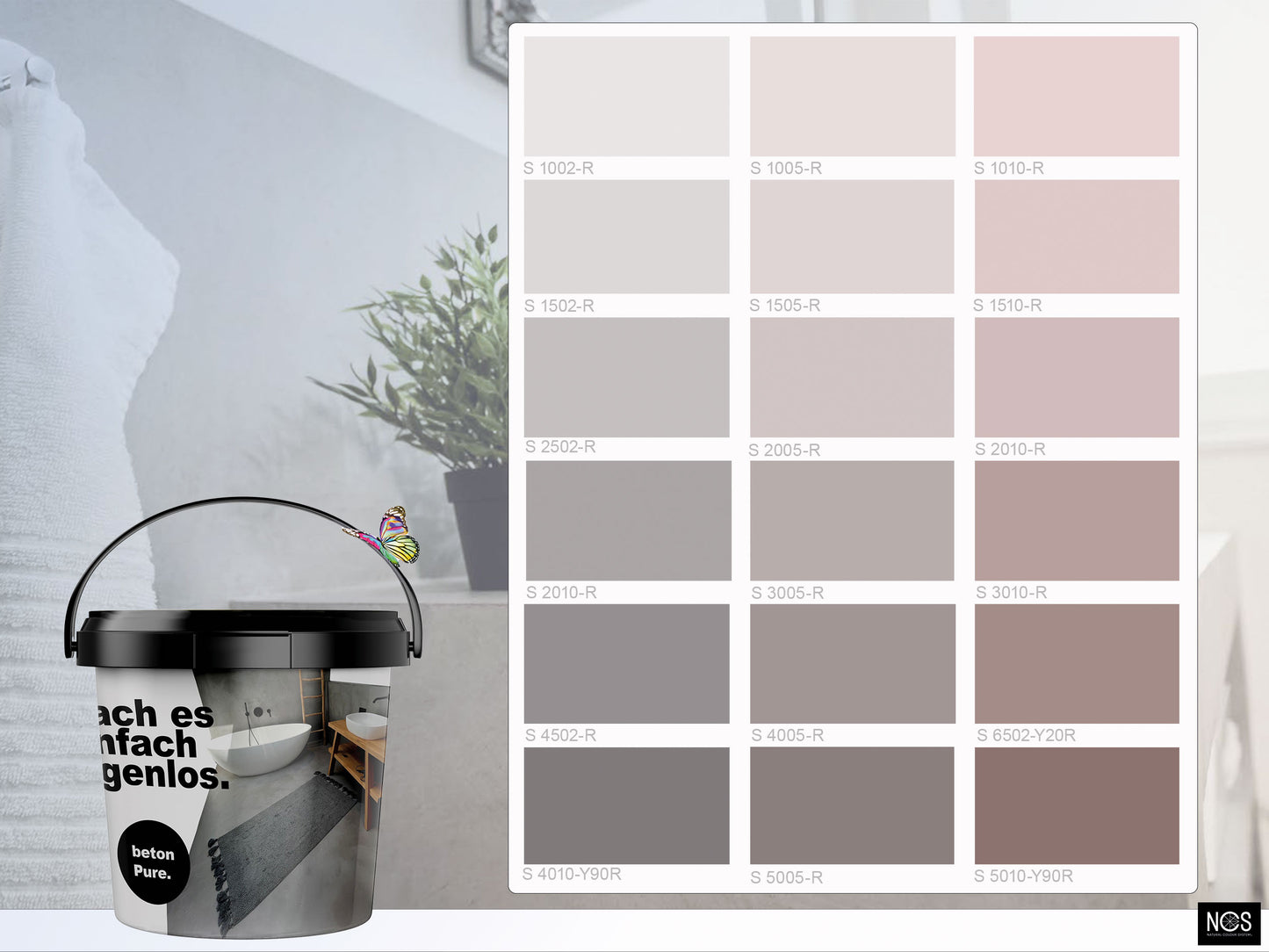 Basis Set - betonPure Mikrozement - NCS Farben - verarbeitungsfertig