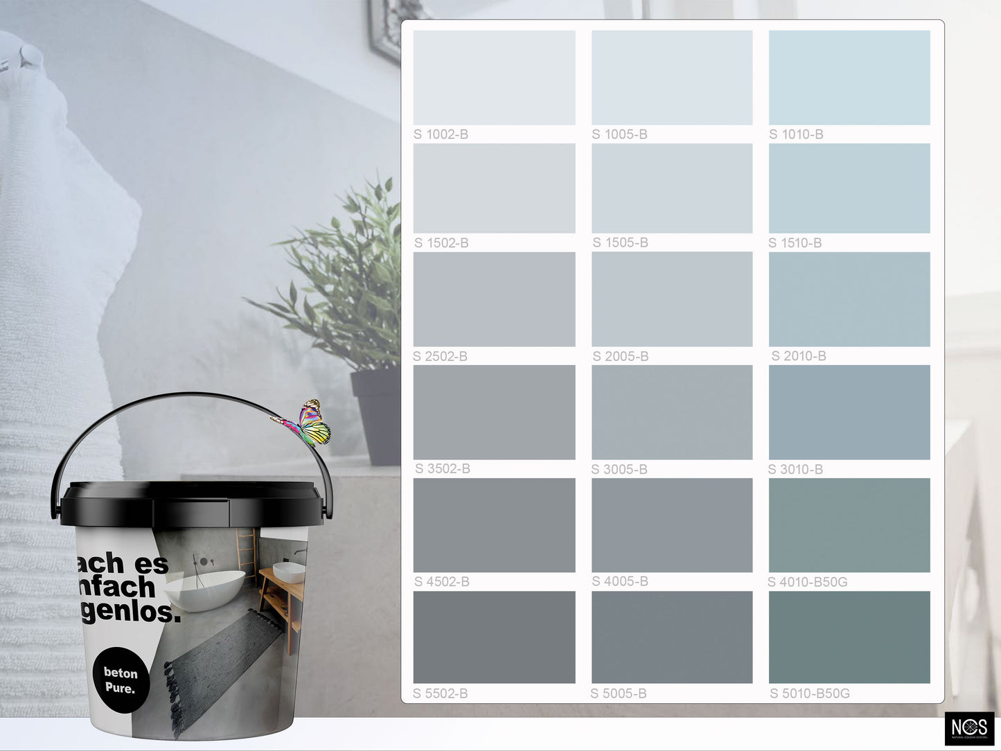 Basis Set - betonPure Mikrozement - NCS Farben - verarbeitungsfertig