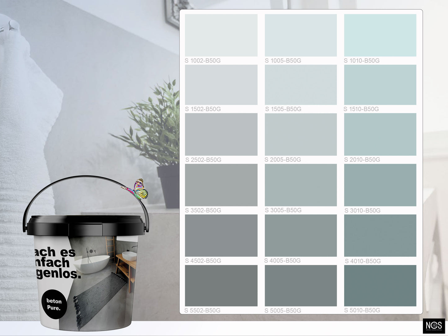 Basis Set - betonPure Mikrozement - NCS Farben - verarbeitungsfertig