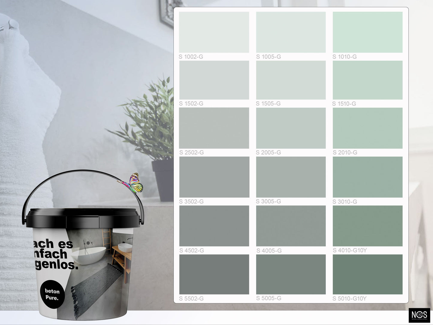 Basis Set - betonPure Mikrozement - NCS Farben - verarbeitungsfertig