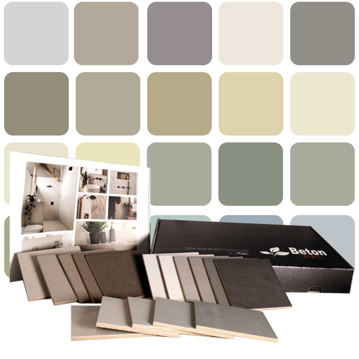 Mikrozement Farbmuster betonPure 1 Stk. aus der Standardfarbpalette