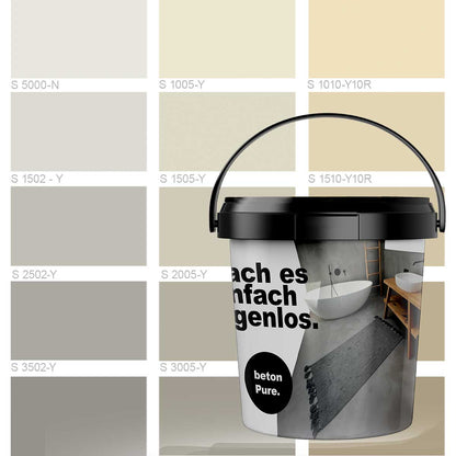 betonPure microcement complete set 5 m² met SINOLAN kit - NCS kleuren - klaar voor gebruik 